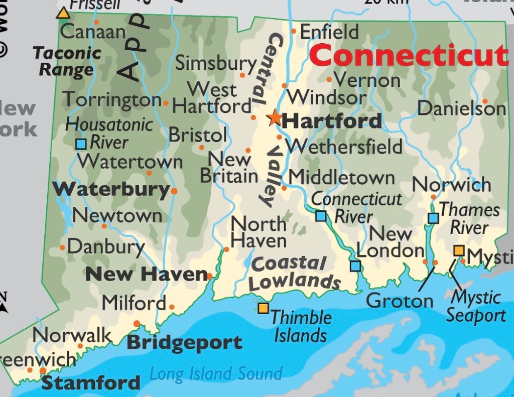 Connecticut State Map