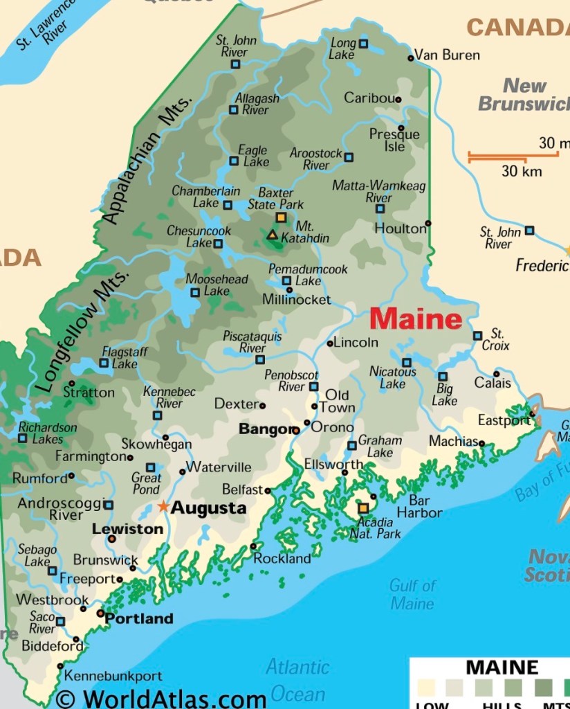 Maine State Map