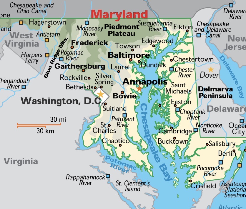 Maryland State Map