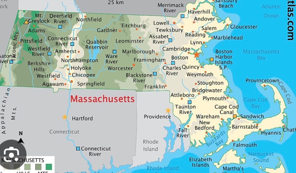 Massachusetts State Map