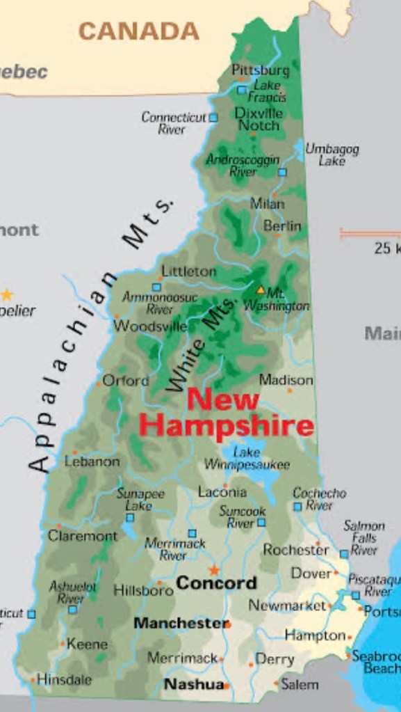 New Hampshire State Map