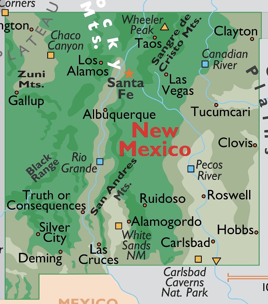 New Mexico State Map