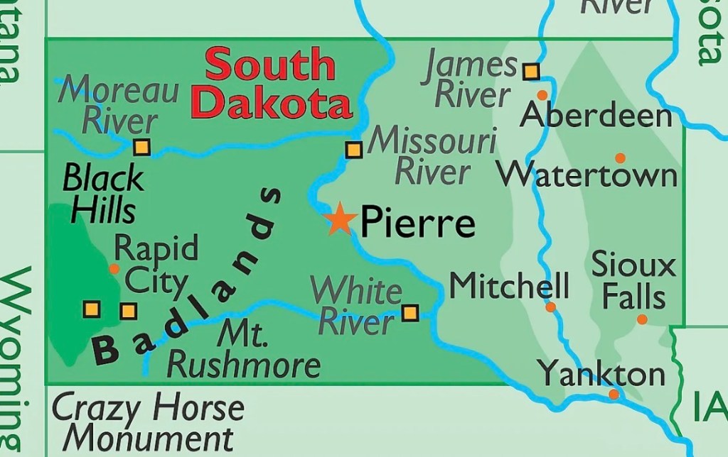 South Dakota State Map