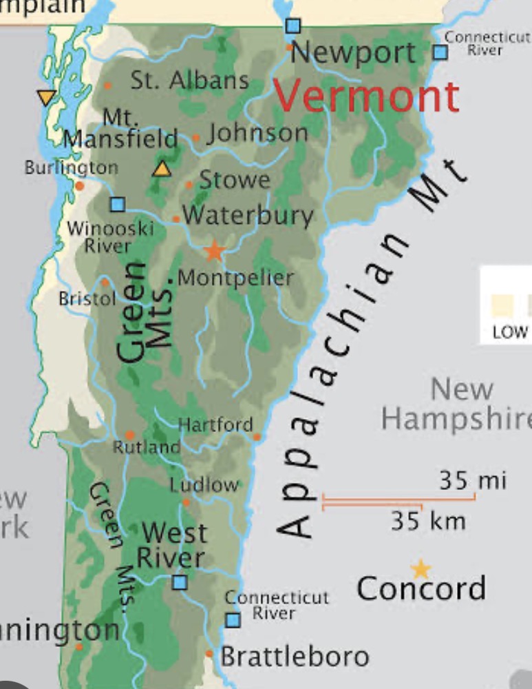 Vermont State Map