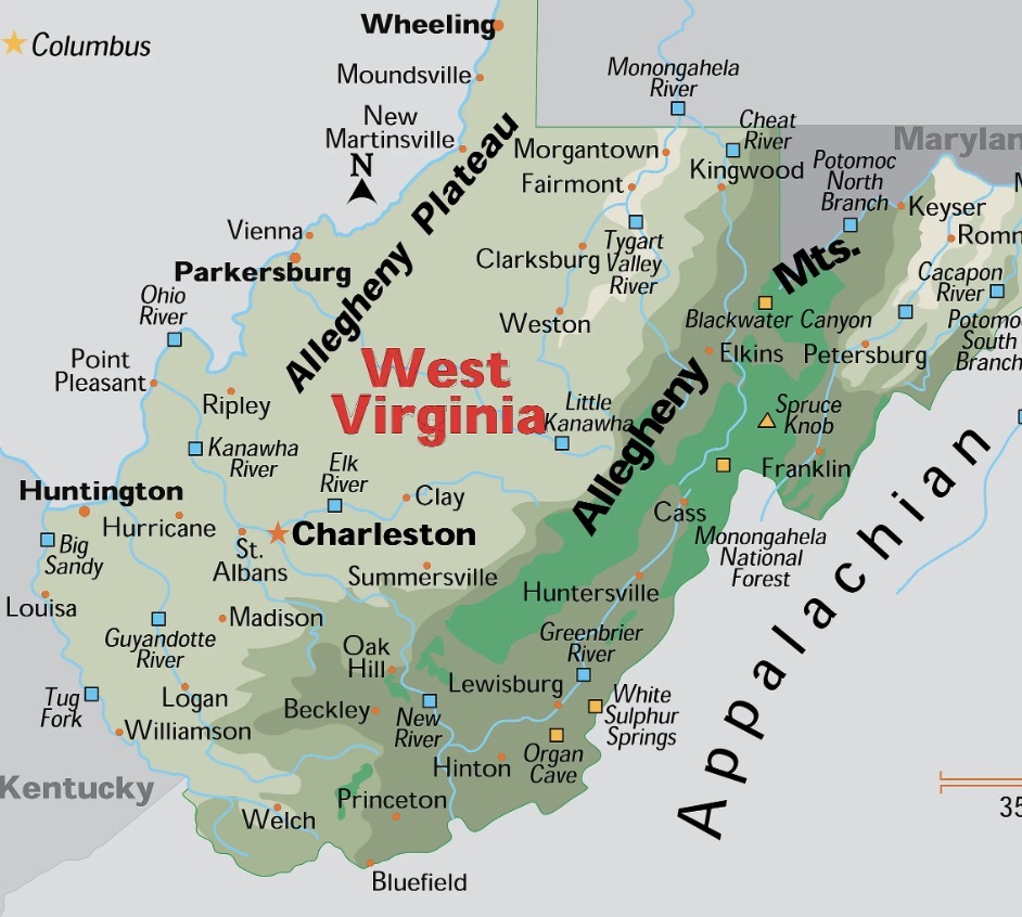 West Virginia State Map