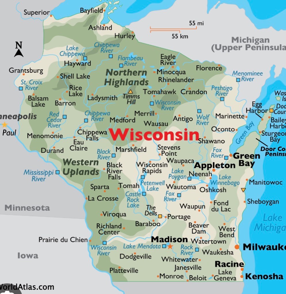 Wisconsin State Map